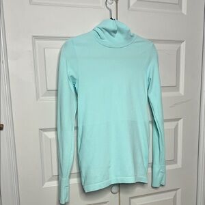 Athleta Light Blue Turtleneck Long sleeve top S